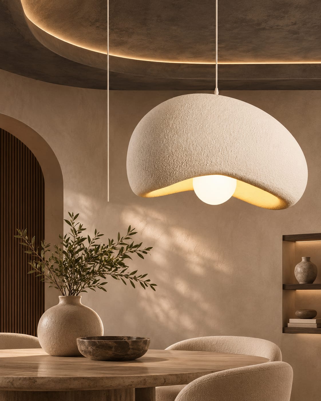 Dome Pendant Light - Code 1001 WH | Walnut Studio