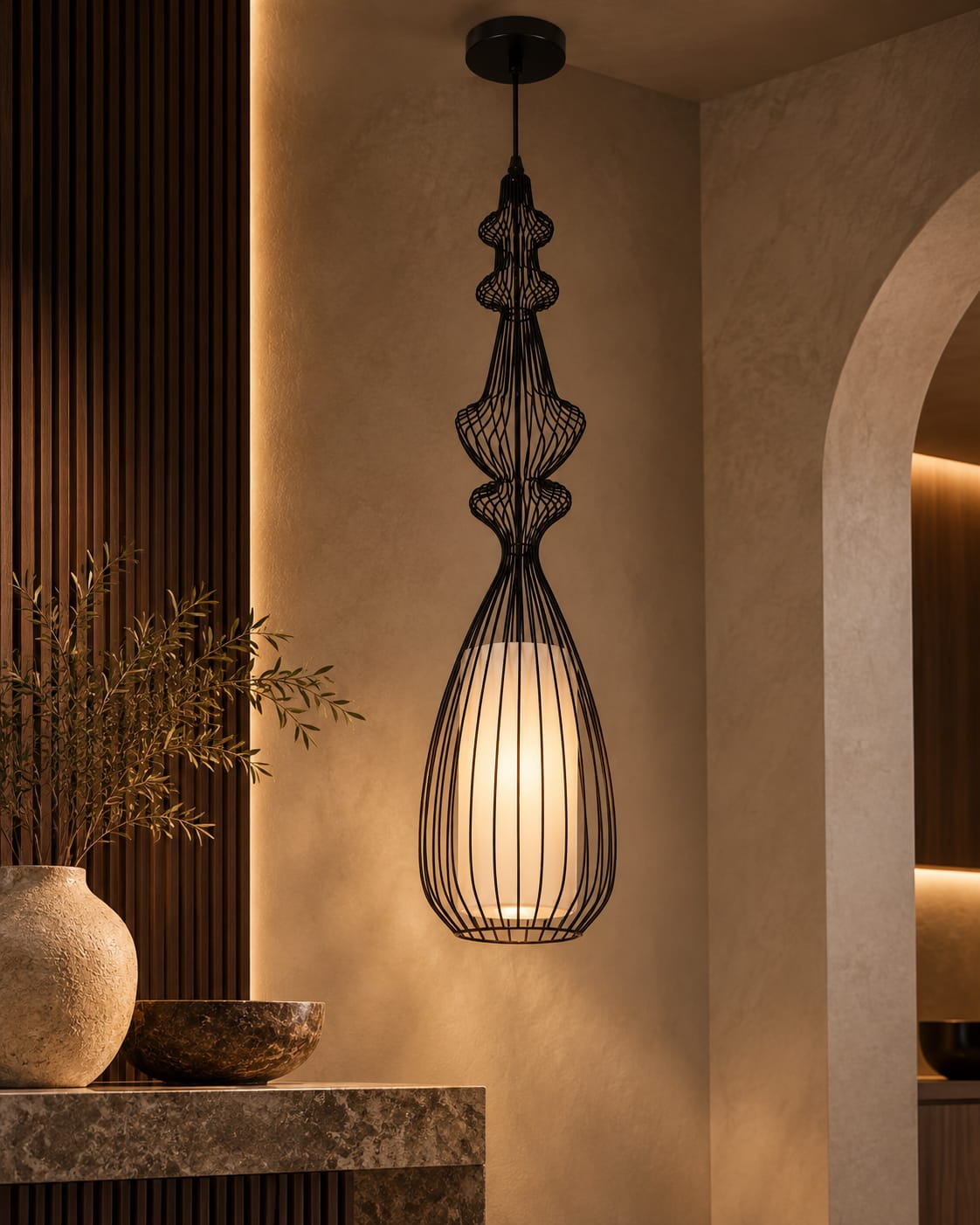 Single Pendant Light - Code 2047-1 | Walnut Studio