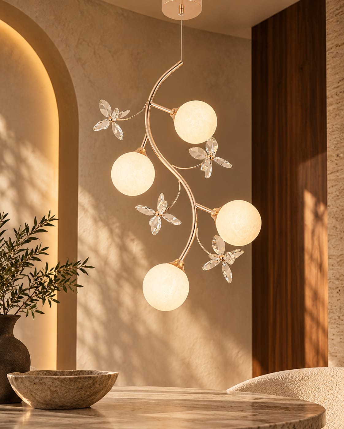 4-Light Pendant Cluster - Code 7141-4 | Walnut Studio