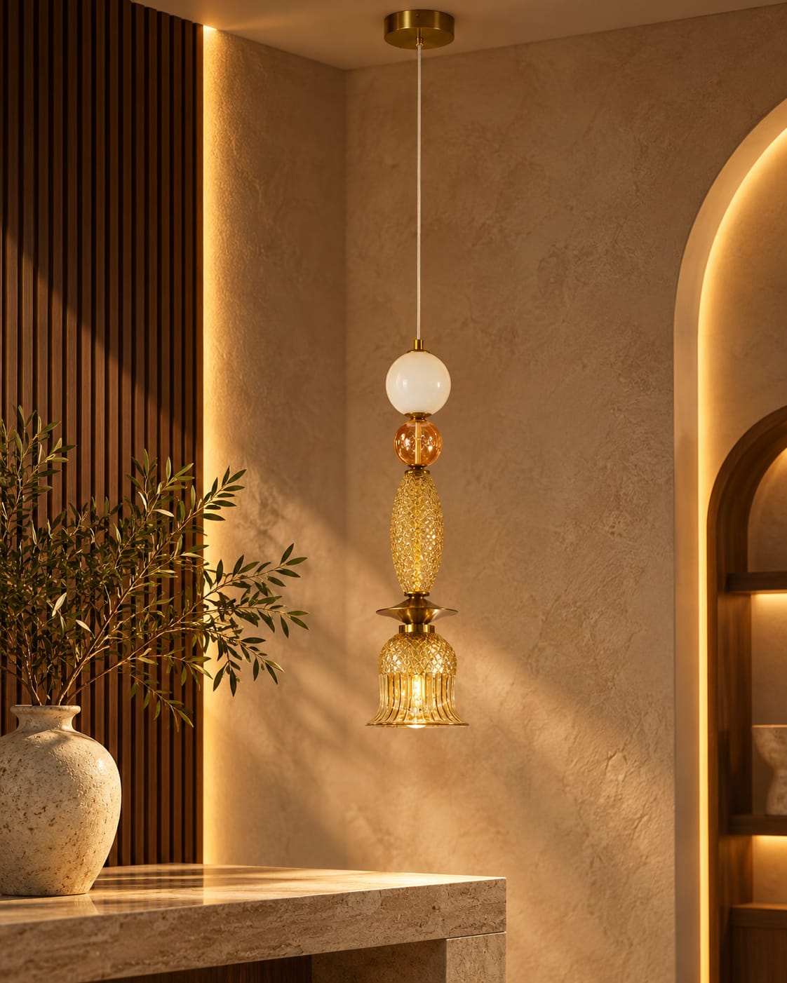 Designer Pendant Light - Code A2125-A | Walnut Studio