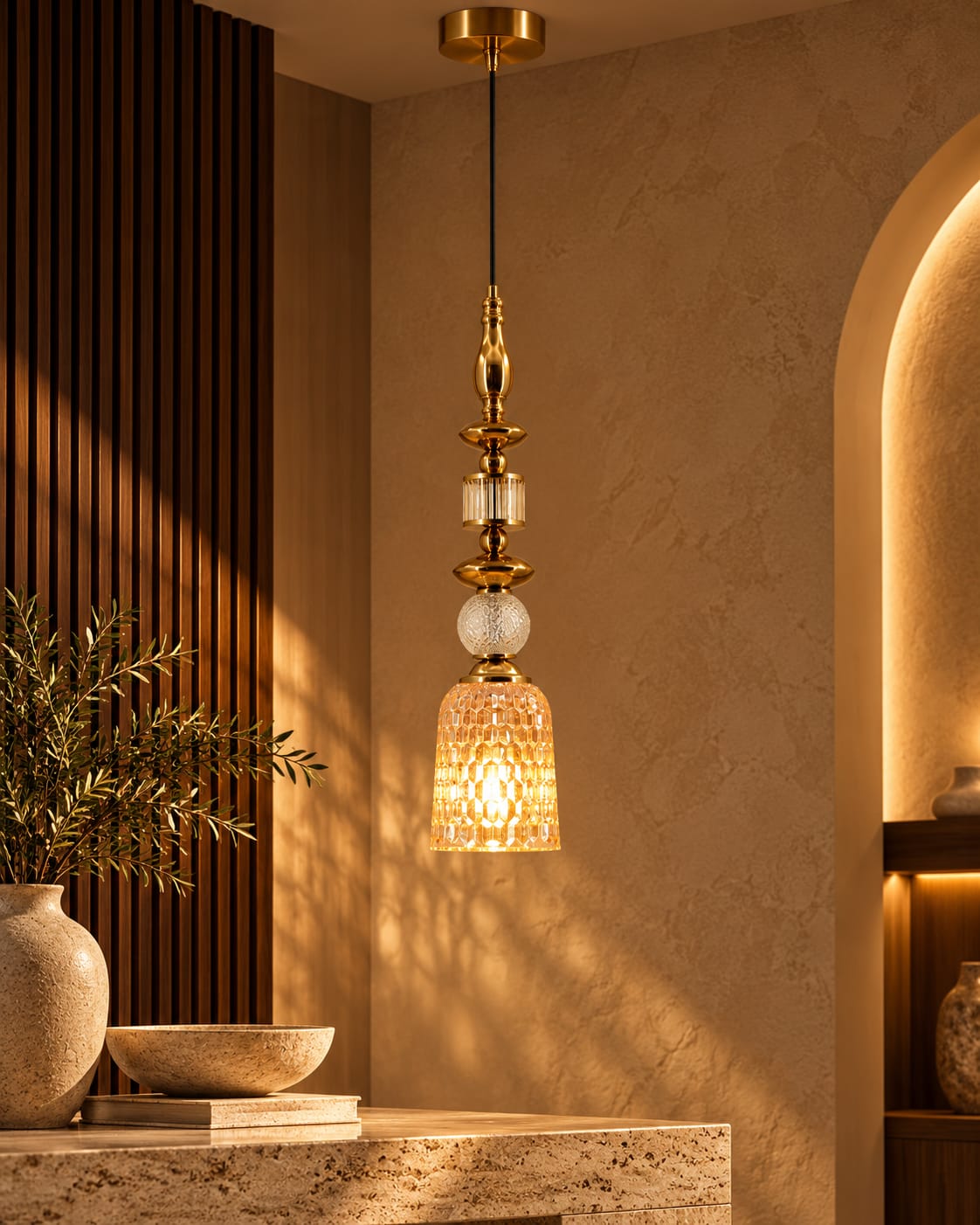 Single Pendant Light - Code CD4485-1 | Walnut Studio