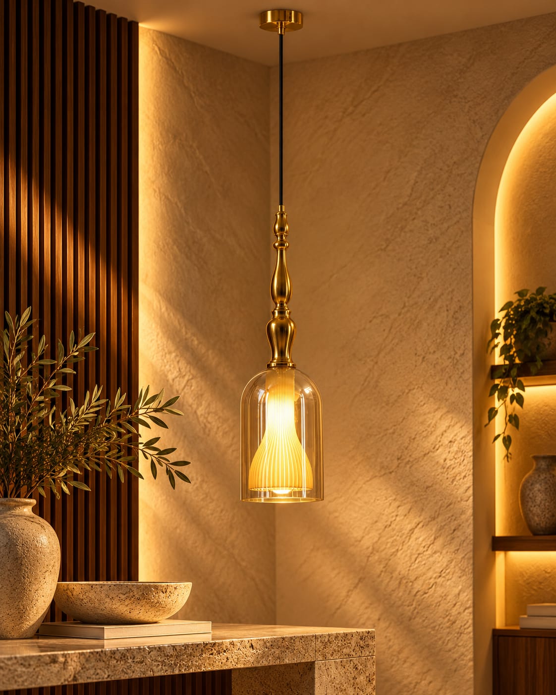 Designer Pendant Light - Code CD4571-1A | Walnut Studio