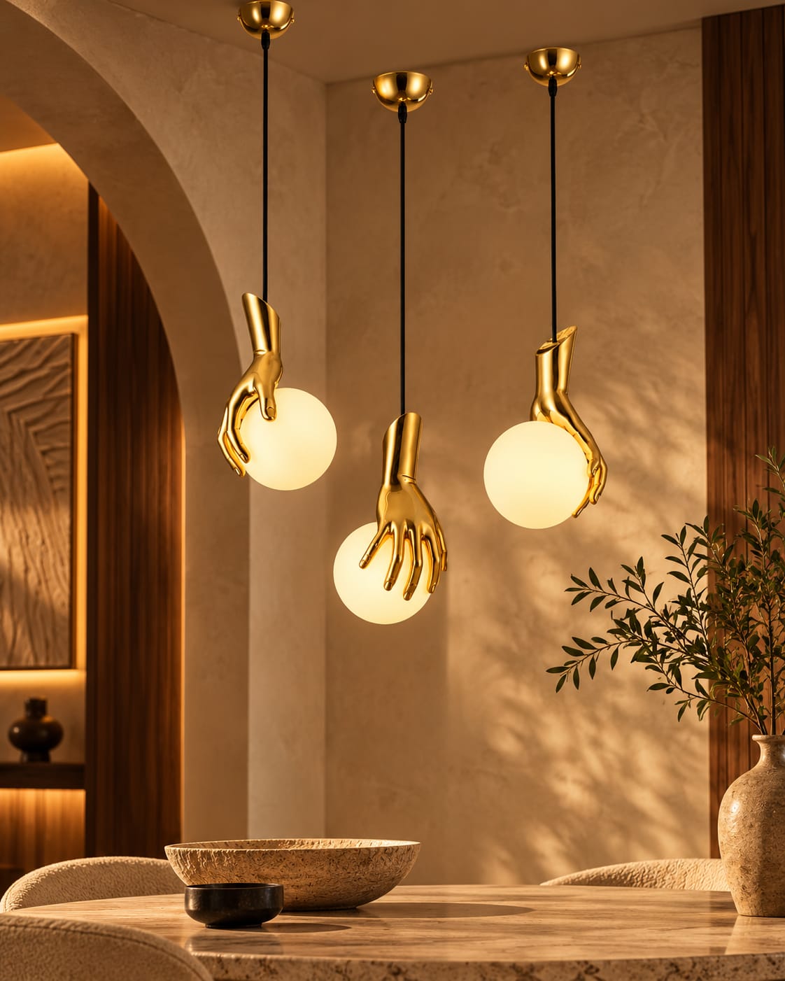 Designer Ceiling Light - Code SDL9317-1H | Walnut Studio