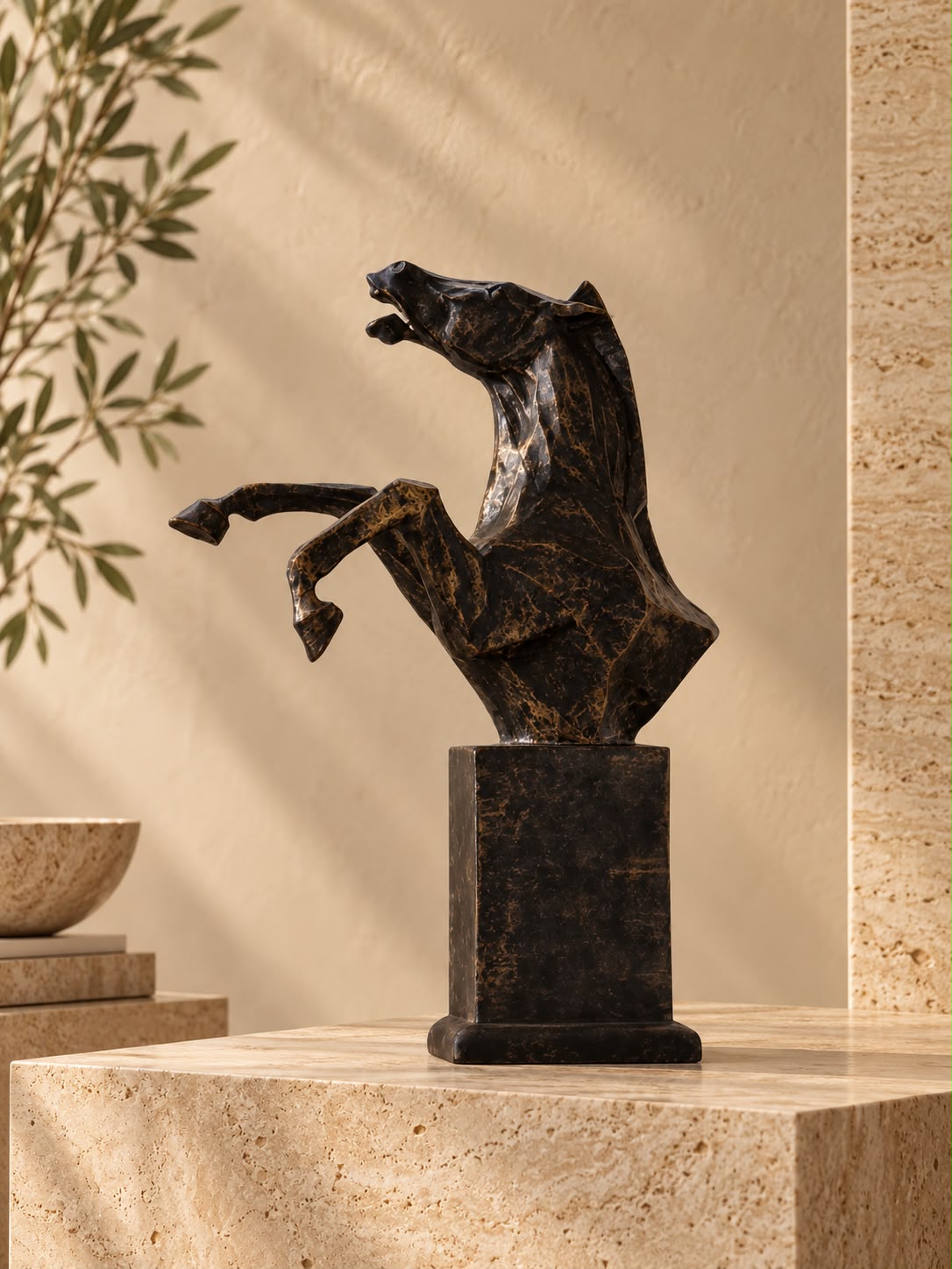Rearing Horse Sculpture